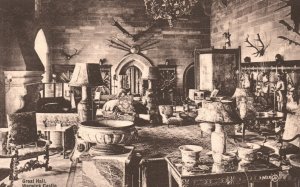 Vintage Postcard 1910's Great Hall Warwick Castle Warwickshire England UK