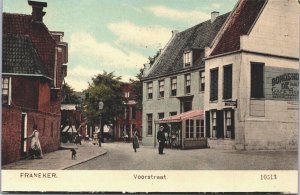 Netherlands Franeker Voorstraat Vintage Postcard 09.52