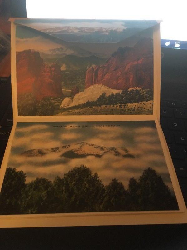 Vintage Picture Postcard Book:Colorado Springs Region 18 Views