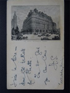 London HOTEL METROPOLE sent to Boundary Road, Hampstead c1902 UB Postcard