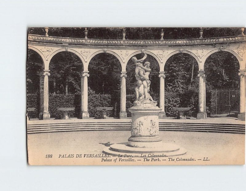 Postcard The Colonnades, The Park, Palace of Versailles, France