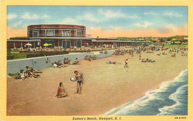RI, Newport, Rhode Island, Easton's Beach, Curteich No. OB-H1855