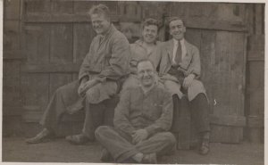 Genealogy Postcard - Ancestors - Workers - Four Working Men Laughing RS23087