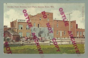 Stevens Point WISCONSIN c1910 BREWERY Brewing Company Plant BEER 