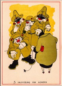 World War 2 Anti Nazi Hitler Comic Caricature WW2 Inlevering Honden BS20
