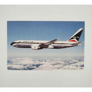 Jet Airplane Delta Boeing In Flight Advertising Postcard