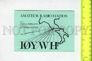 466992 1978 year Italy Caprapola radio QSL card to USSR