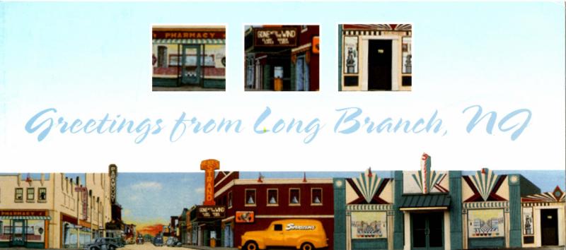 NJ - Long Branch. Broadway Long Branch: 1939 Mural (4 X 9). 