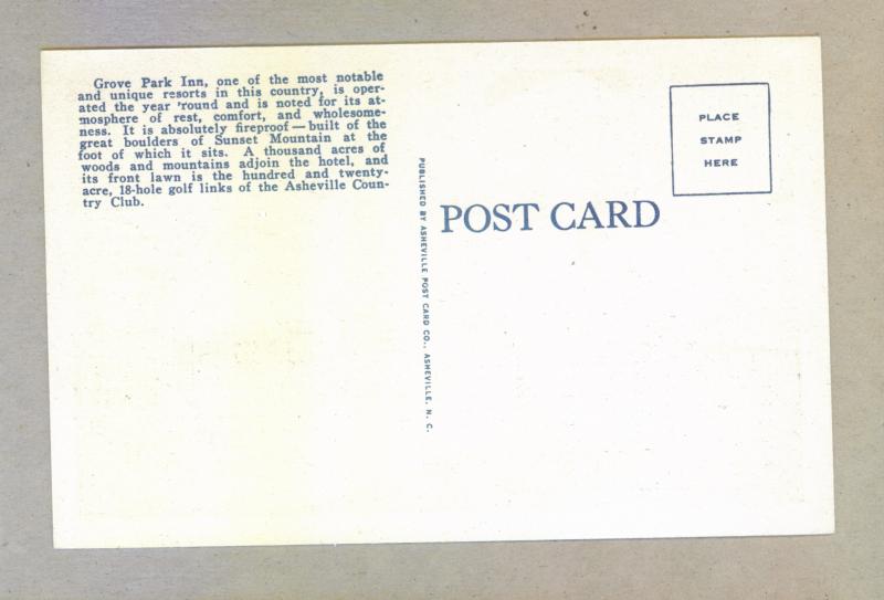 Recreation Room, Grove Park Inn, Asheville, North Carolina unused linen Postcard