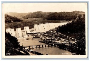 Rocky Top Tennessee TN  Postcard RPPC Photo Norris Dam Construction 1935 Vintage