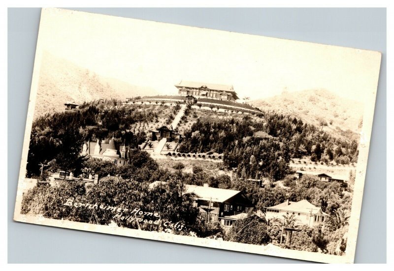 Vintage 1920's RPPC Postcard Bernheimer Home Hollywood California Japanese Theme