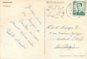 Postcard Belgium Buillon panoramic view