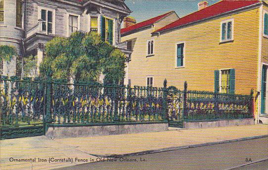 Ornamental Iron Fence In Old New Orleans Louisiana