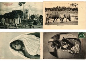 CEYLON SRI-LANKA ASIA 56 Vintage Postcards Pre-1930 ALL POOR CONDITION (L2721)