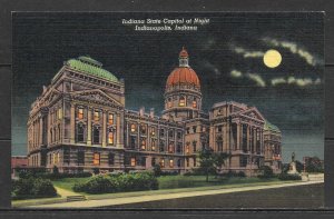 Indiana, Indianapolis - State Capitol At Night - [IN-013]