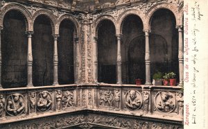 Zaragoza Spain, Casa De La Infanta Galeria Alta., Arch Windows, Vintage Postcard