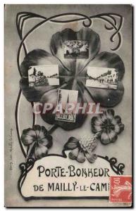 Old Postcard Militaria Mailly the Camp Gate happiness Clover