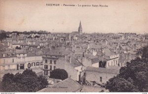 SAUMUR, Maine Et Loire, France, 1900-1910s; Panorama, Le Quartier Saint-Nicolas