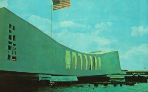 Vintage Postcard 1972 U. S. S. Arizona Memorial Pearl Harbor Hawaii Dexter Press