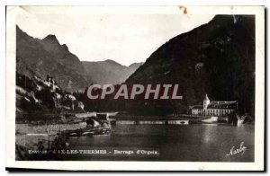 Old Postcard About Ax Les Thermes Orgeix Dam