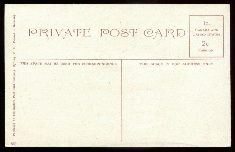 h3294 - SYDNEY NS Postcard 1910s Cape Breton. Dorchester Street