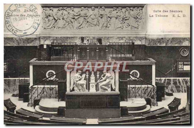 Old Postcard Paris Hall of Sittings grandstand