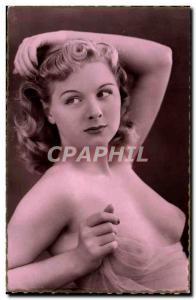 Postcard Old erotic Nude Woman