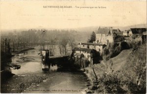 CPA Sauveterre-de-Bearn - Vue panoramique sur le Gare (292123)