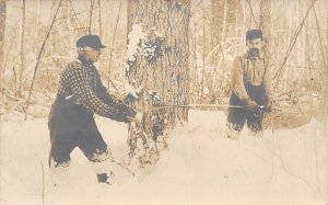 Lumber Jack, Photography By George W Davis, Chassell, Michigan USA Real Photo...