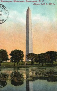 Vintage Postcard 1910's Washington Monument Historic Landmark Washington D.C.