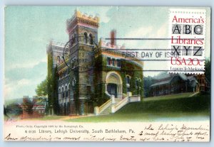 Bethlehem Pennsylvania Postcard Library Lehigh University Exterior c1905 Vintage