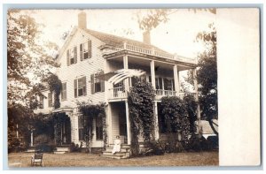 1909 Tourist Home View Oaklawn Rhode Island RI RPPC Photo Posted Postcard