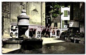 Postcard Old Vence and La Fontaine instead Peyra