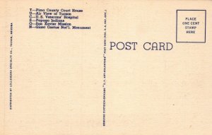 AZ, Tucson, Arizona Linen Large Letter Postcard, Curt Teich