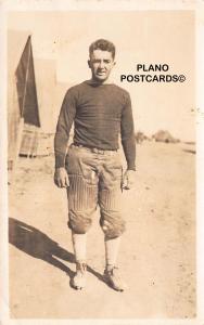 EARLY 1900'S FOOTBALL PLAYER RPPC REAL PHOTO POSTCARD