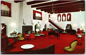 VINTAGE POSTCARD THE VICTORIAN-STYLE LOBBY ROYAL ROAD HOTEL SPA NOGALES ARIZONA