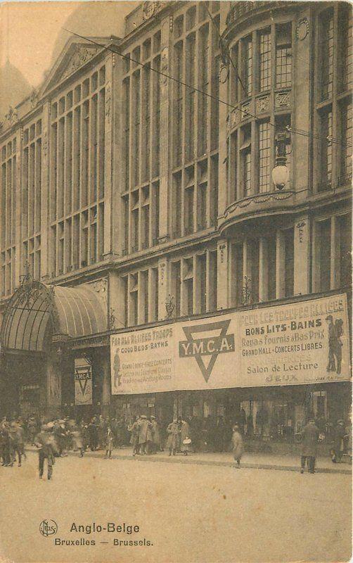 Anglo Beige Bruxelles C-1910 Street Scene postcard 11117