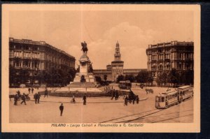 Largo Cairoli e Monumento a G Garibaldi,Milan,Italy BIN