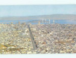 Unused Pre-1980 AERIAL VIEW OF TOWN San Francisco California CA n2384