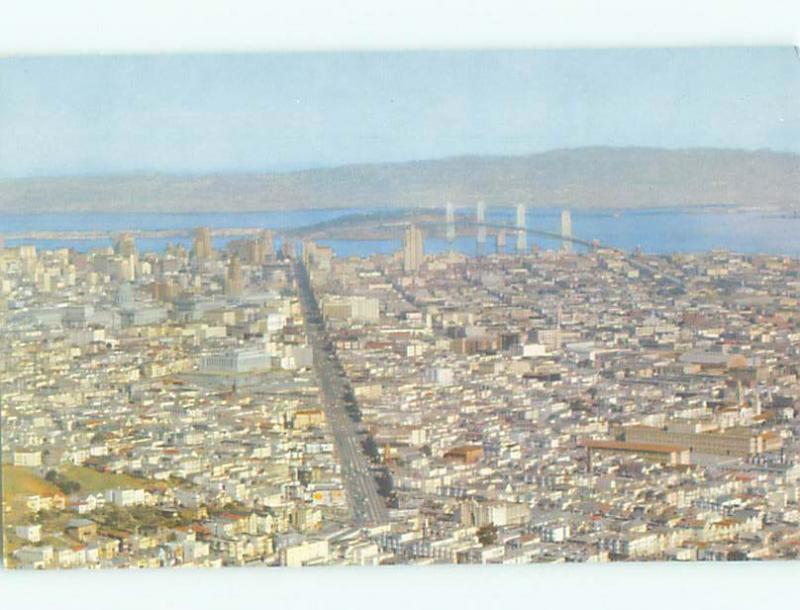 Unused Pre-1980 AERIAL VIEW OF TOWN San Francisco California CA n2384