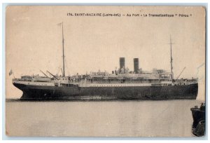 c1910 At Port La Transatlantique Peru Saint-Nazaire France Postcard