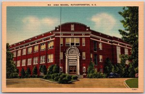 High School Rutherfordton North Carolina NC Campus Building Landscapes Postcard