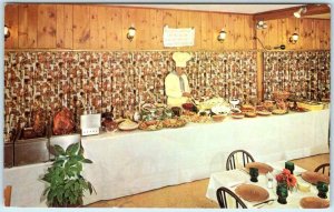 MEREDITH, New Hampshire NH Buffet  TEPEE LOUNGE ~ WAKITATINA Interior Postcard