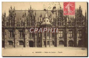 Old Postcard Rouen Courthouse Facade