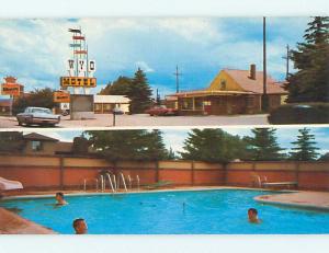 Unused Pre-1980 OLD CARS & WYO MOTEL Laramie Wyoming WY s6060