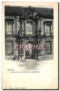 Old Postcard Sevilla Portal Del Palacio Del Arzobispo