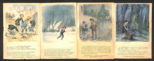 Lot of 4 postcards French illustrator Poulbot drawn children tale legends