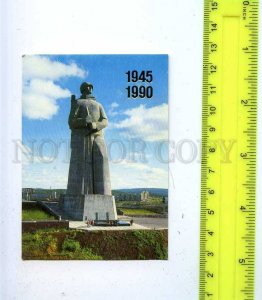 188841 USSR RUSSIA Murmansk monument Old CALENDAR 1990 year