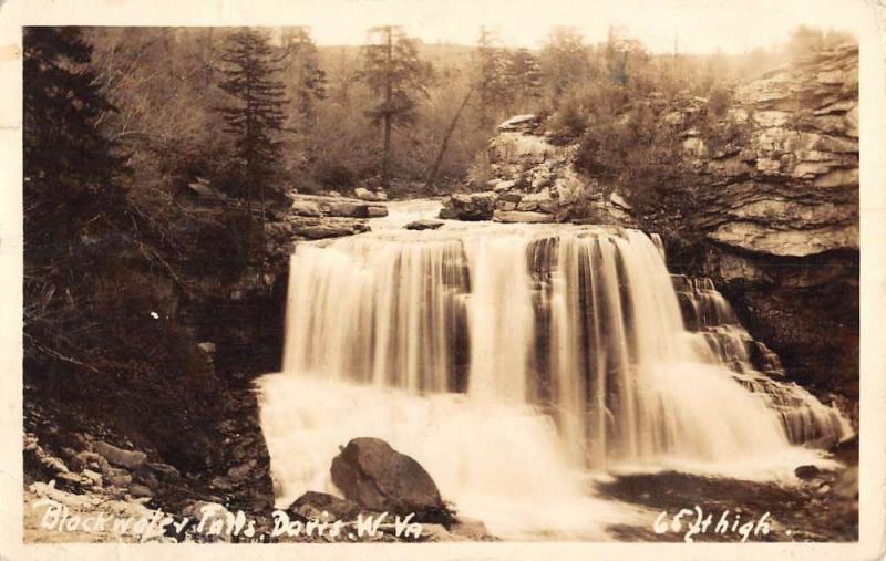 Davis West Virginia Blackwater Falls Real Photo Antique Postcard K87888