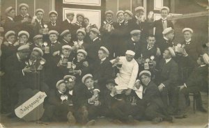 German Youth Munich Celebration beer stein 1910 RPPC Photo Postcard 22-9128